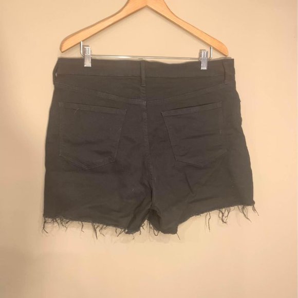 Old Navy Black Denim High-rise cutoff Jeans - Picture 2 of 4